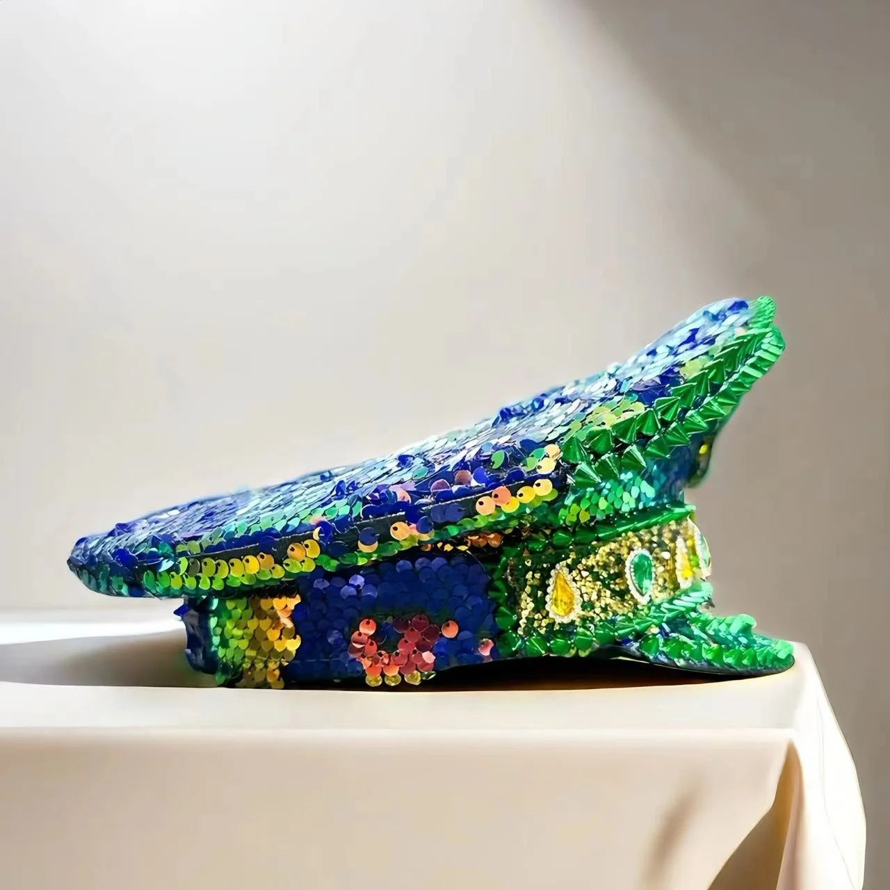 Mean Green Captain Rhinestone Hat