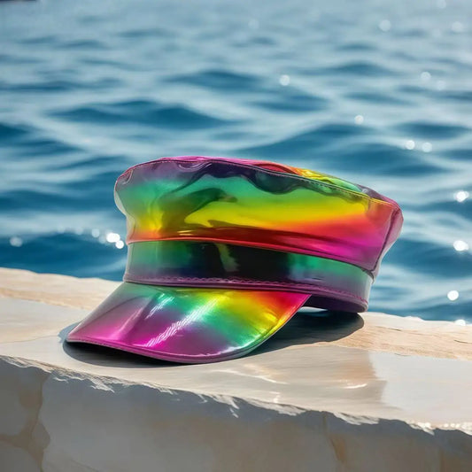 Laser Love Faux Leather Steampunk Captain Hat