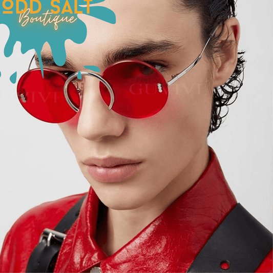 Rimless Round Bull Punk Sunglasses - ODDSALTBoutique