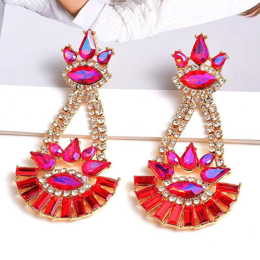 Rooftop Pool Crystal Drop Earrings - ODDSALTBoutique