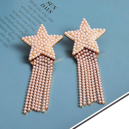 Star Tassels Long Drop Earrings - ODDSALTBoutique