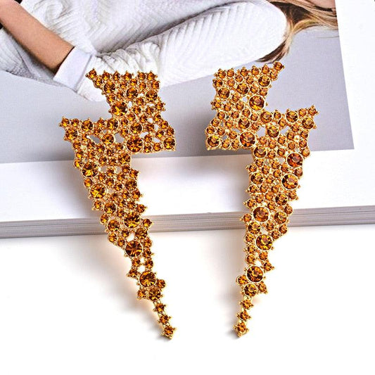 Been Bolted Crystal Drop Earrings - ODDSALTBoutique