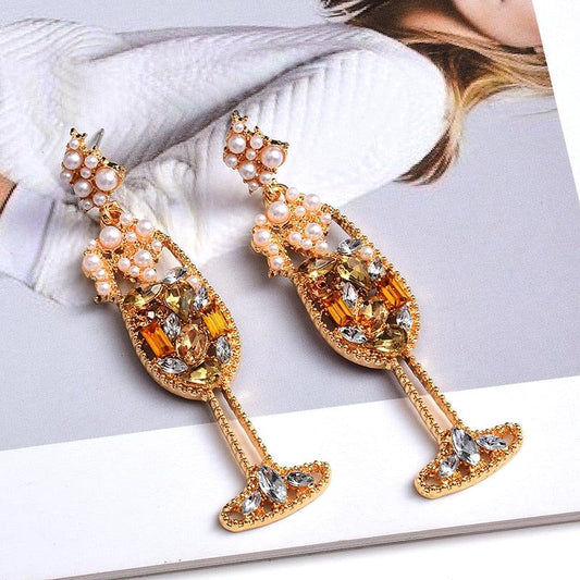 Champagne Bubbles Drop Earrings - ODDSALTBoutique