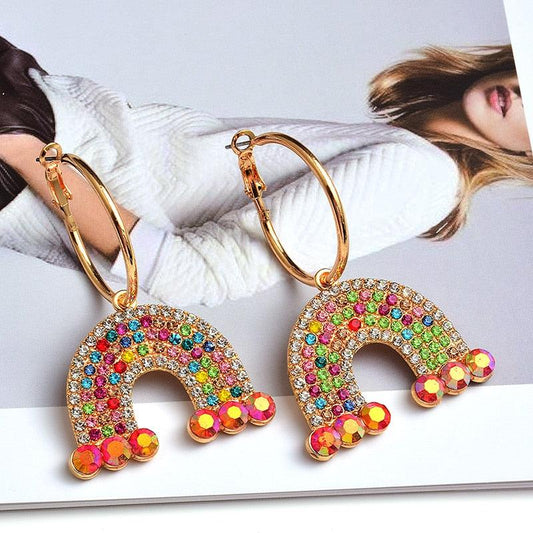 Rainbow Dangle Drop Earrings - ODDSALTBoutique