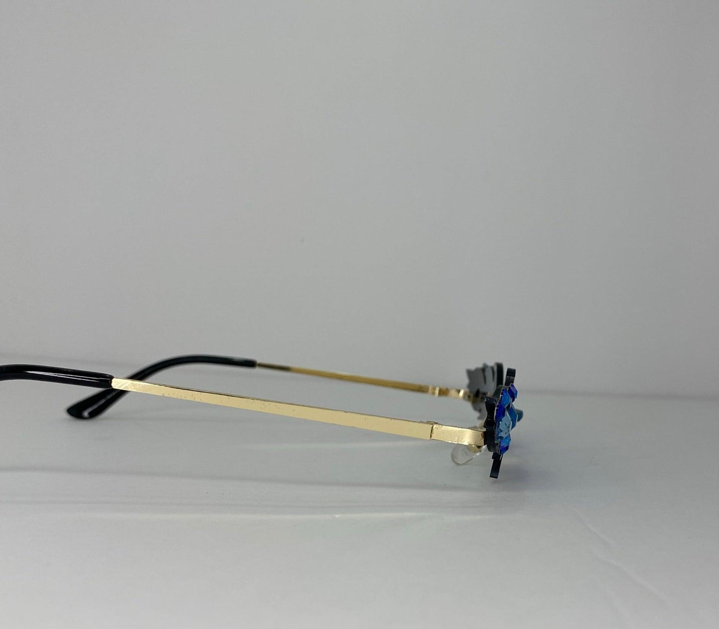 Purple Green Reflective Flame Shaped Sunglasses - ODDSALTBoutique