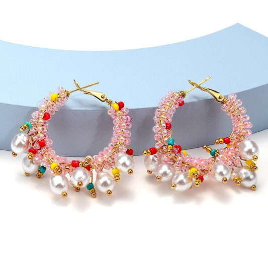 Bohemian Faux Pearl Drop Earrings - ODDSALTBoutique