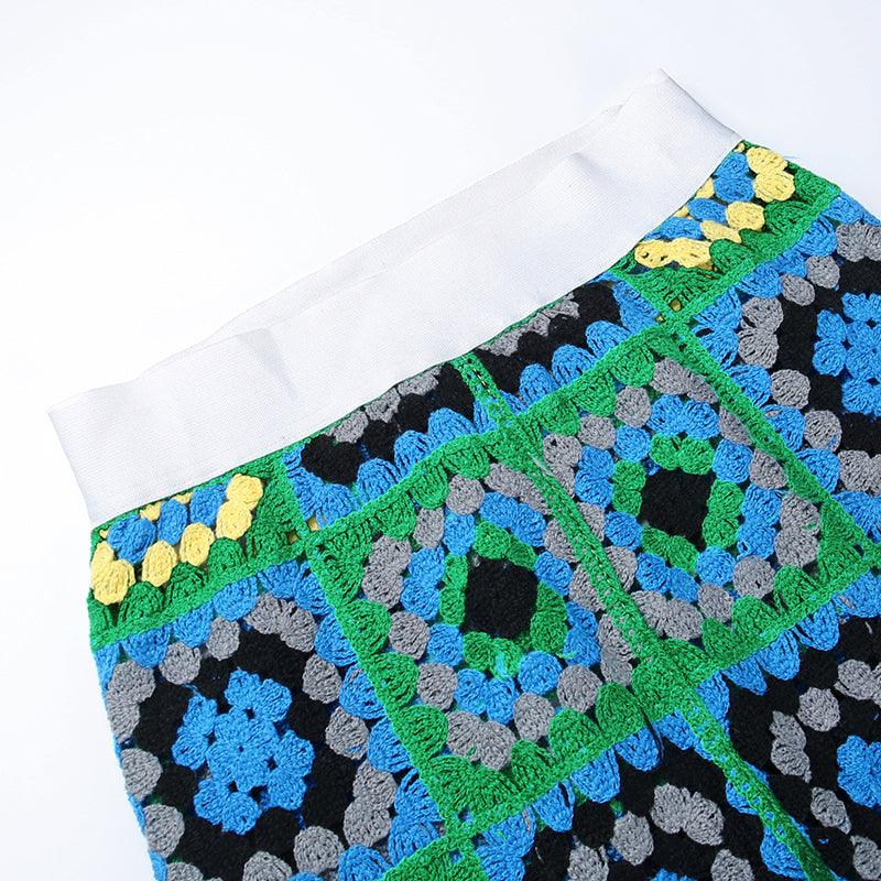Abstract Colorful Crochet Pants - ODDSALTBoutique