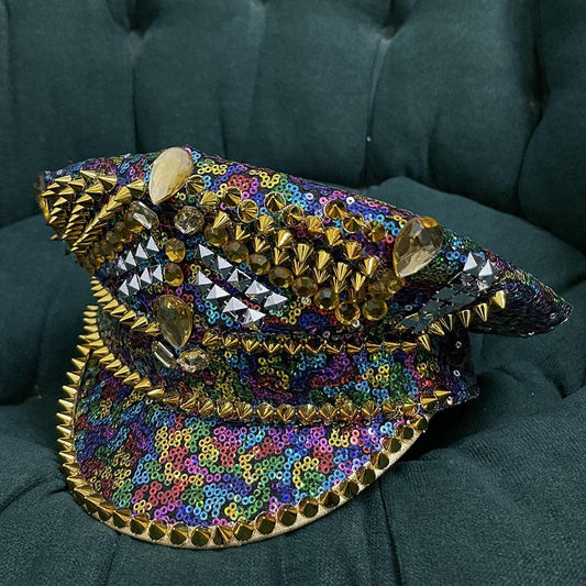 Doing Numbers Sequin Captain Hat - ODDSALTBoutique