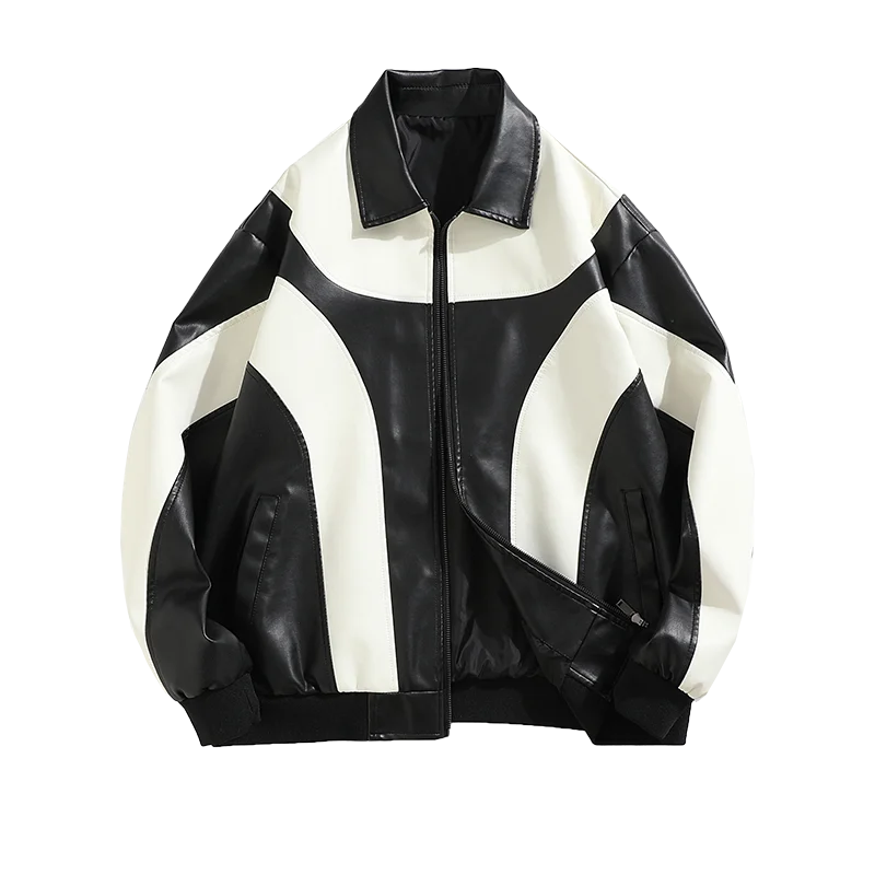 Faux Leather Jacket, Padded Biker Jacket