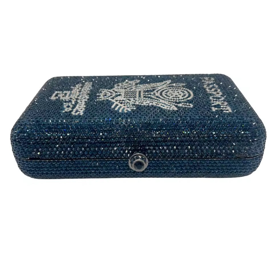 Million Mile Passport Crystal Clutch