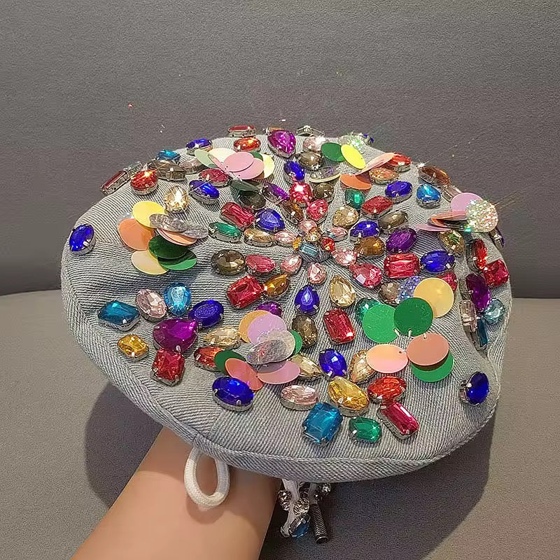 Stone Me All Over Bedazzled Beret