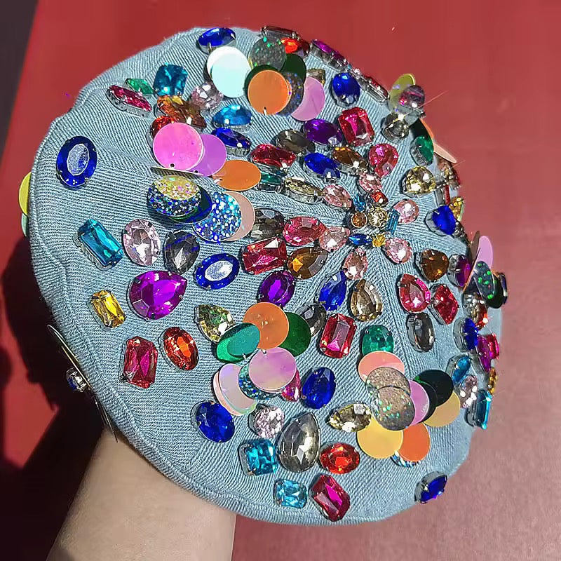 Stone Me All Over Bedazzled Beret