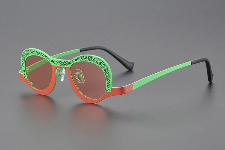 Steel Lace Retro Frame Sunglasses