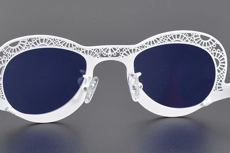 Steel Lace Retro Frame Sunglasses