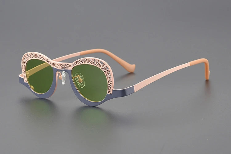 Steel Lace Retro Frame Sunglasses