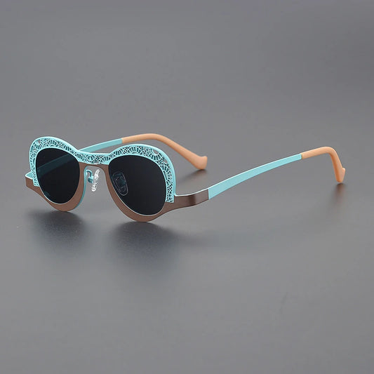 Steel Lace Retro Frame Sunglasses