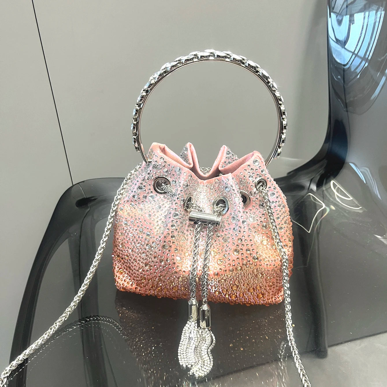 Crystal Sunset Bucket Bag