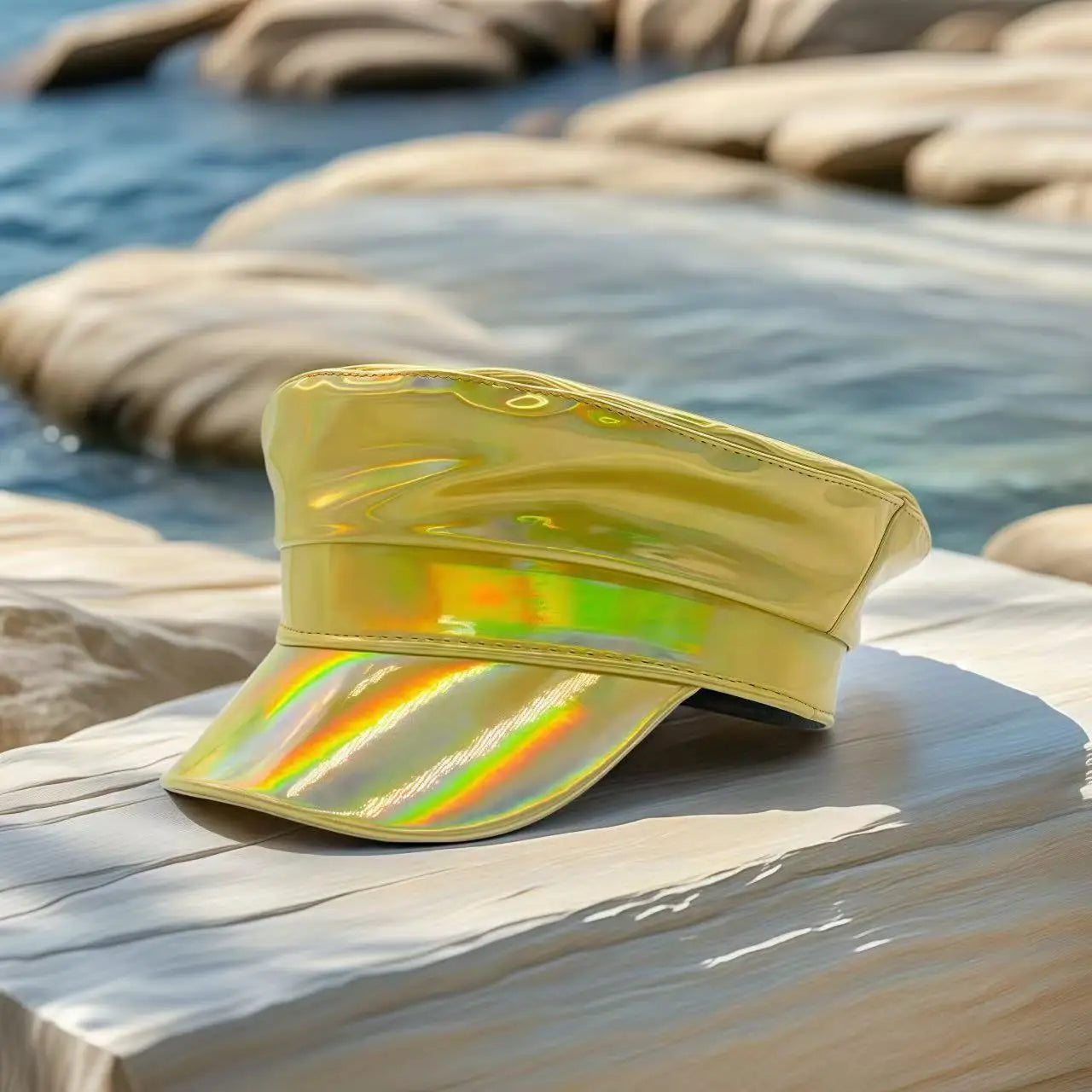 Laser Love Faux Leather Steampunk Captain Hat