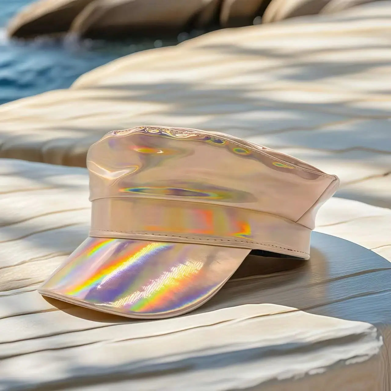 Laser Love Faux Leather Steampunk Captain Hat