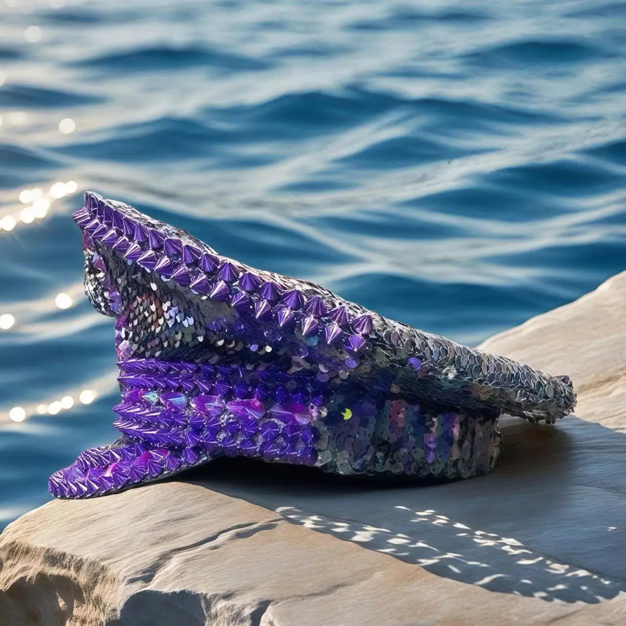 Royalty Glitter Violet Captain Hat