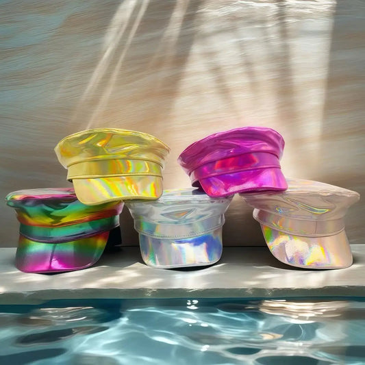 Laser Love Faux Leather Steampunk Captain Hat