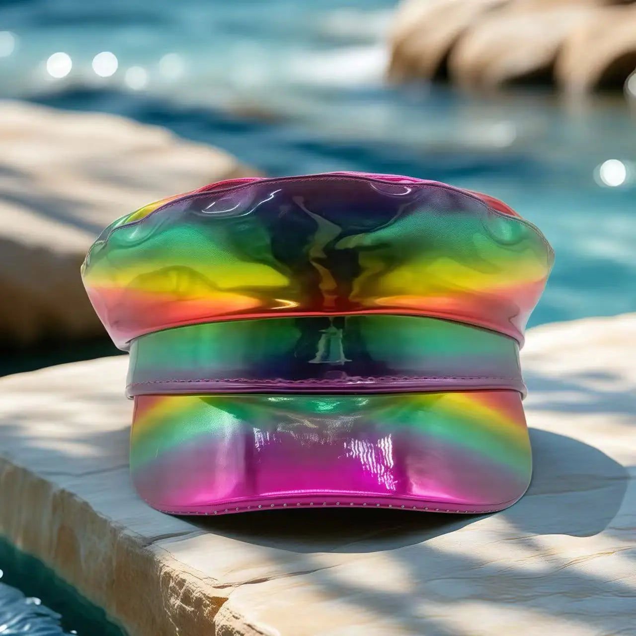 Laser Love Faux Leather Steampunk Captain Hat