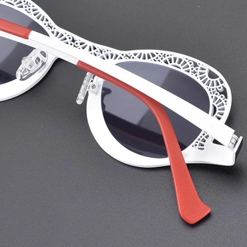 Steel Lace Retro Frame Sunglasses