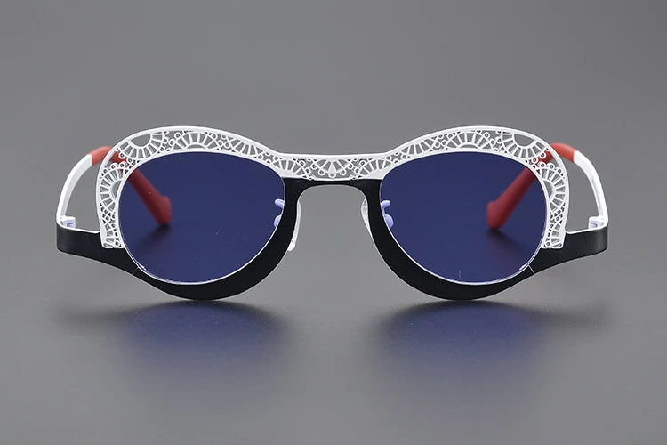 Steel Lace Retro Frame Sunglasses