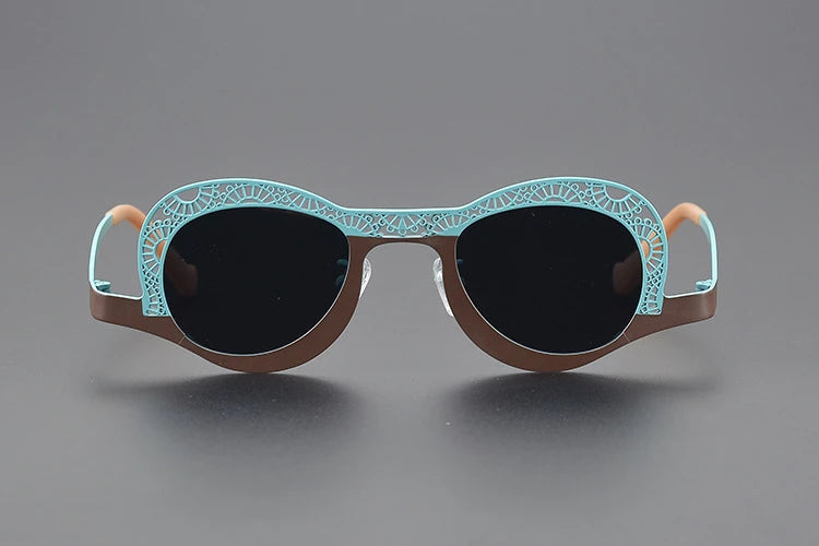 Steel Lace Retro Frame Sunglasses