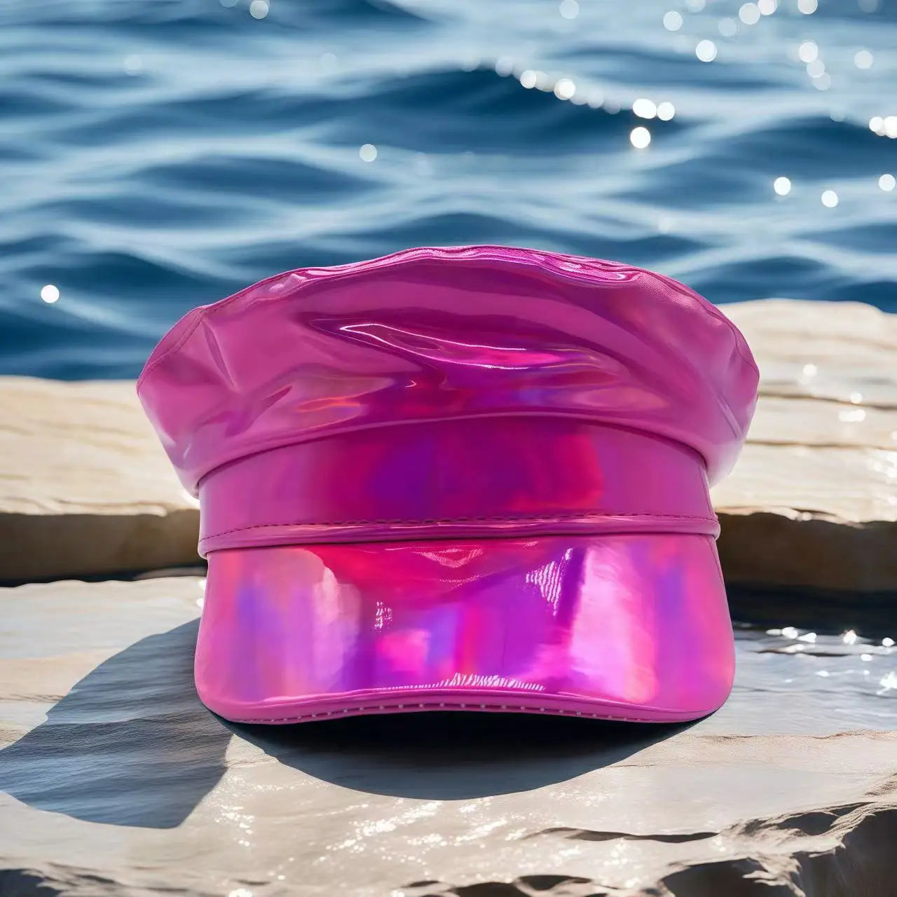 Laser Love Faux Leather Steampunk Captain Hat