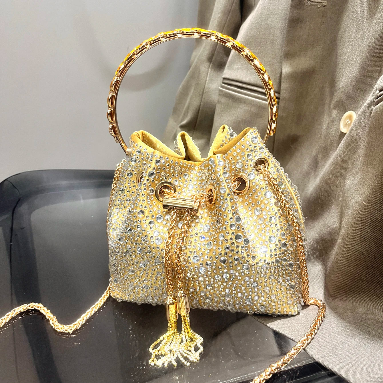 Crystal Sunset Bucket Bag