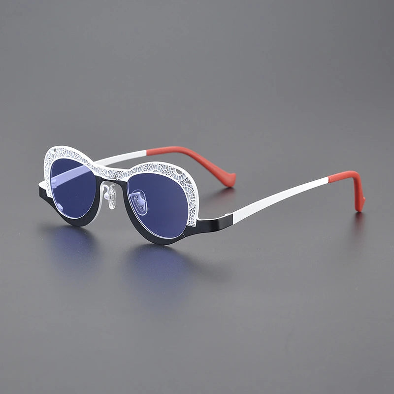 Steel Lace Retro Frame Sunglasses