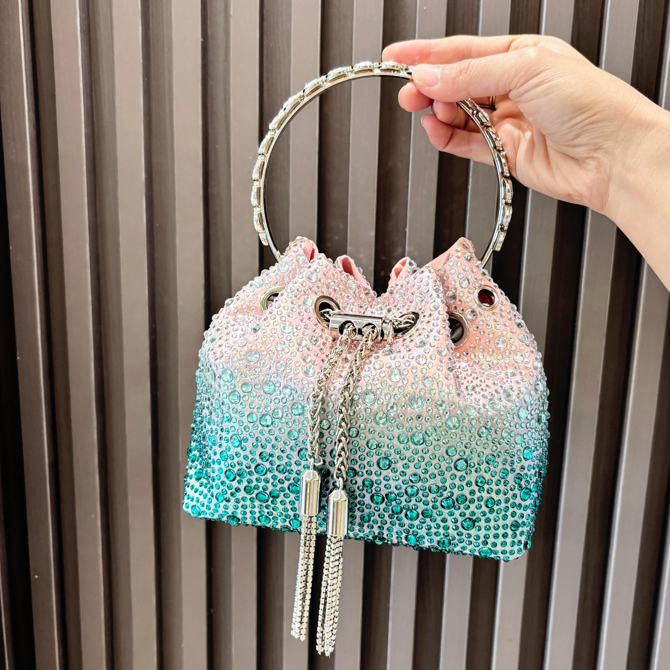 Crystal Sunset Bucket Bag