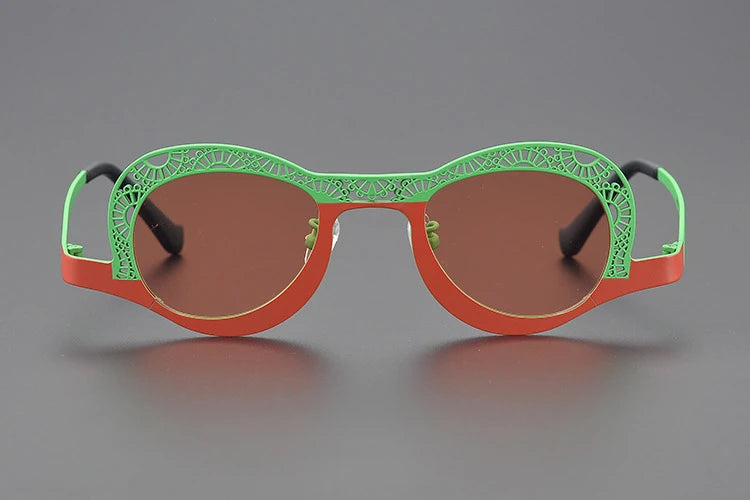 Steel Lace Retro Frame Sunglasses