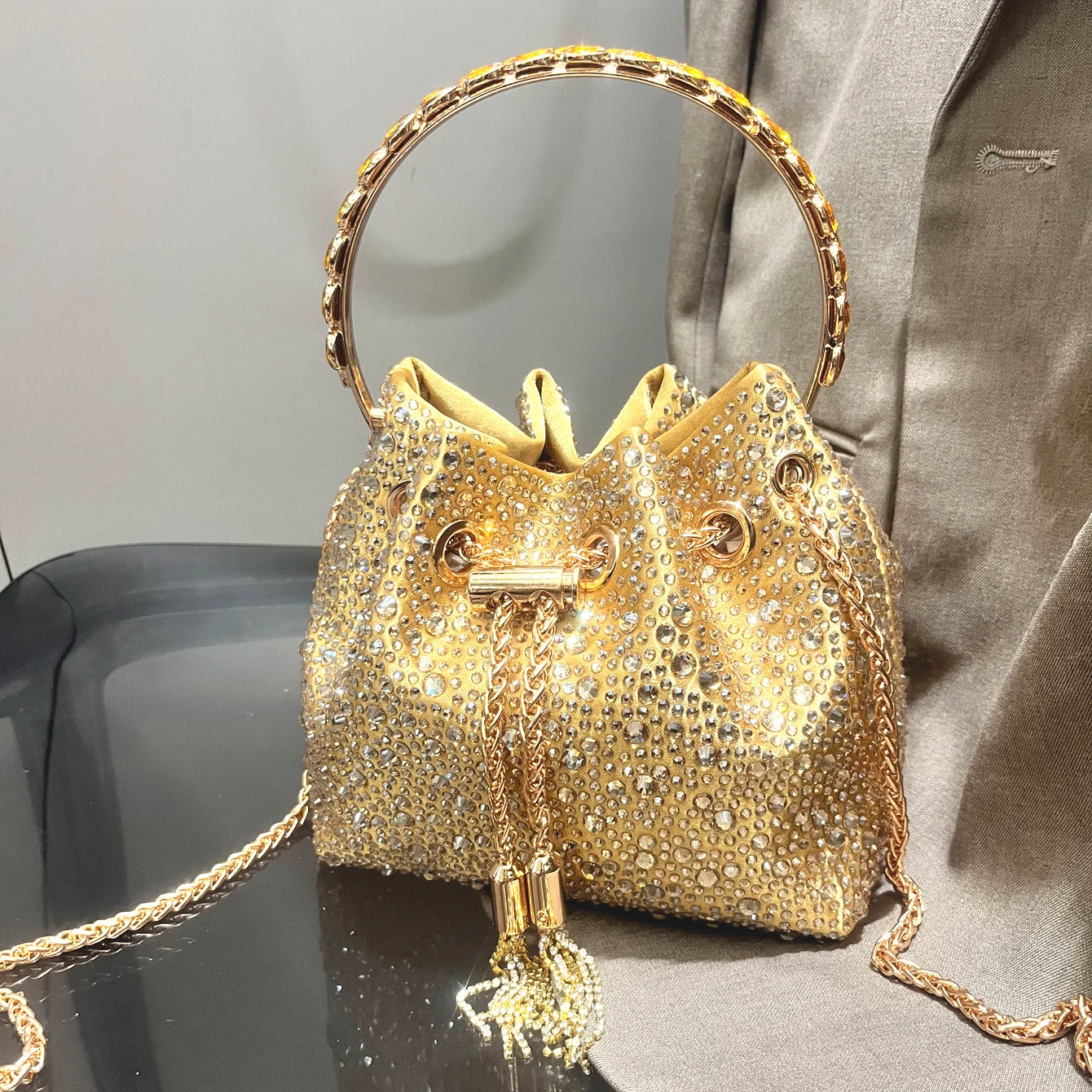 Crystal Sunset Bucket Bag