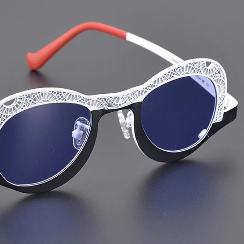 Steel Lace Retro Frame Sunglasses