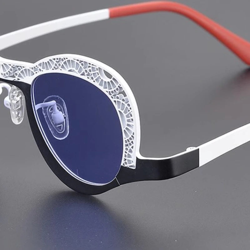 Steel Lace Retro Frame Sunglasses