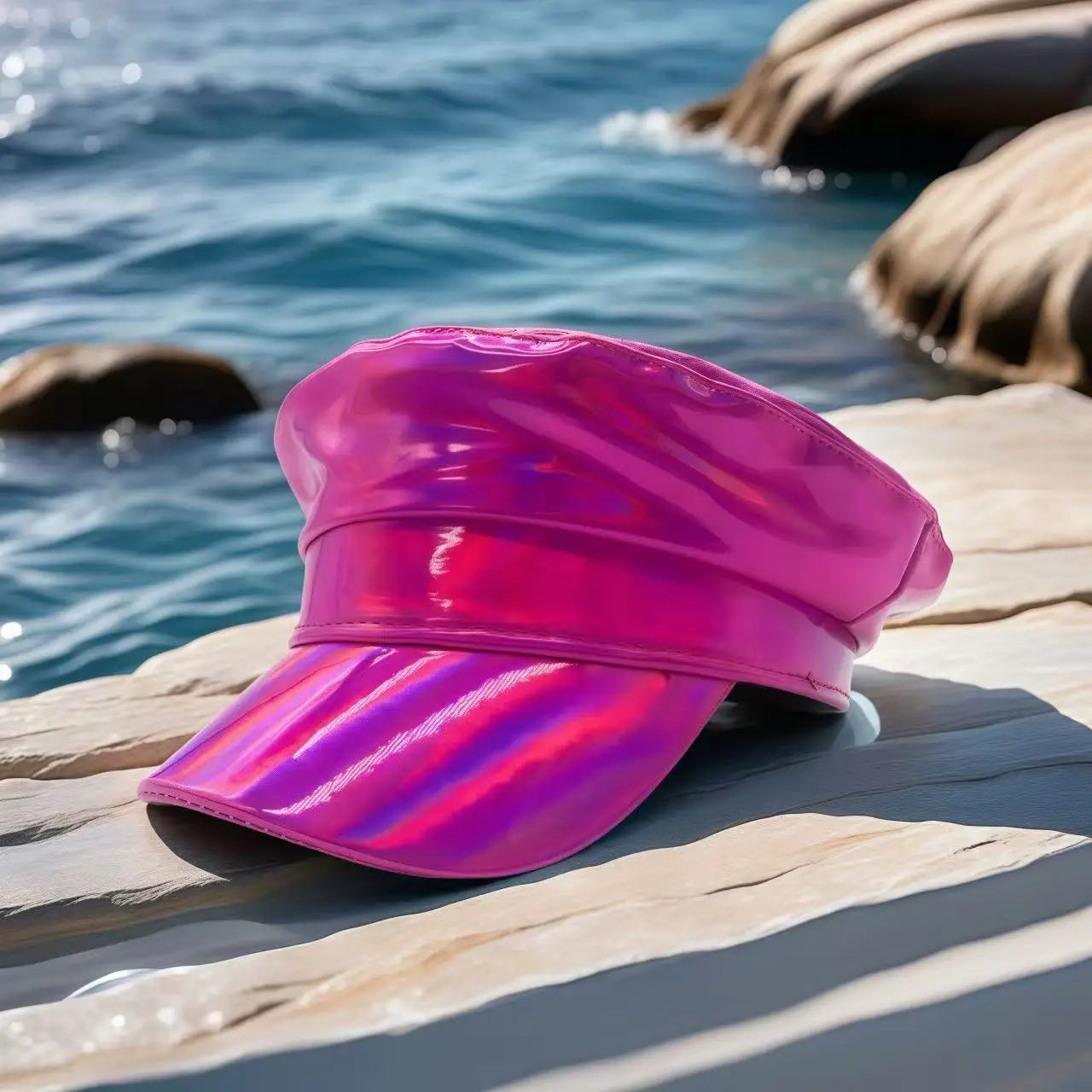 Laser Love Faux Leather Steampunk Captain Hat