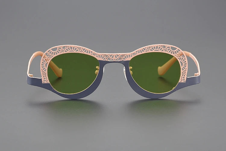 Steel Lace Retro Frame Sunglasses