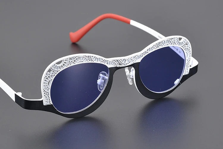 Steel Lace Retro Frame Sunglasses