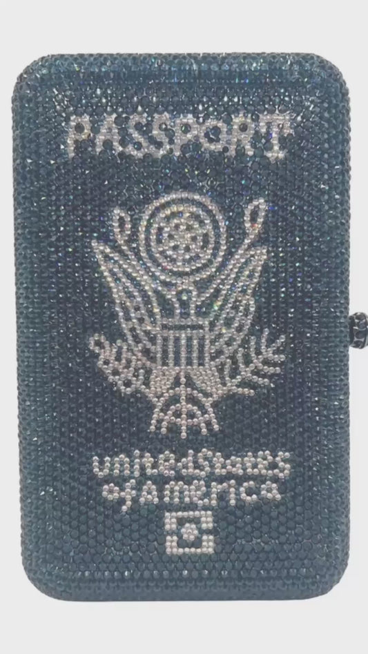 Million Mile Passport Crystal Clutch