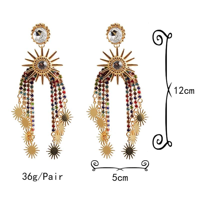 Colorful Star Long Tassel Earrings - ODDSALTBoutique