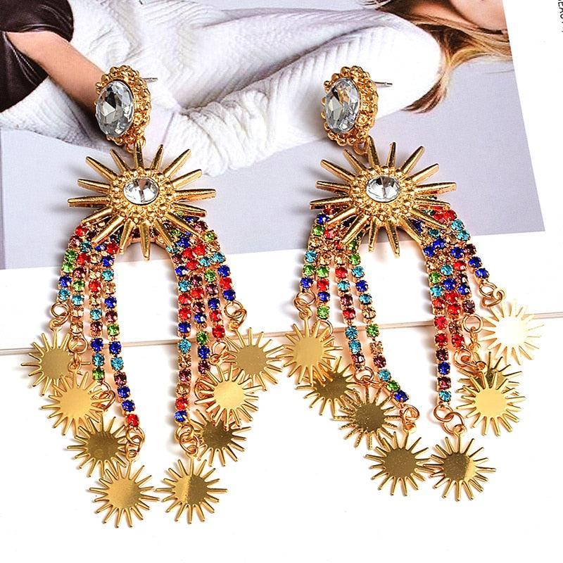 Colorful Star Long Tassel Earrings - ODDSALTBoutique