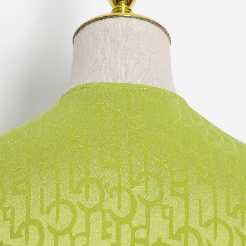 Green V Neck Flounce Sleeve Tie Front Blouse - ODDSALTBoutique