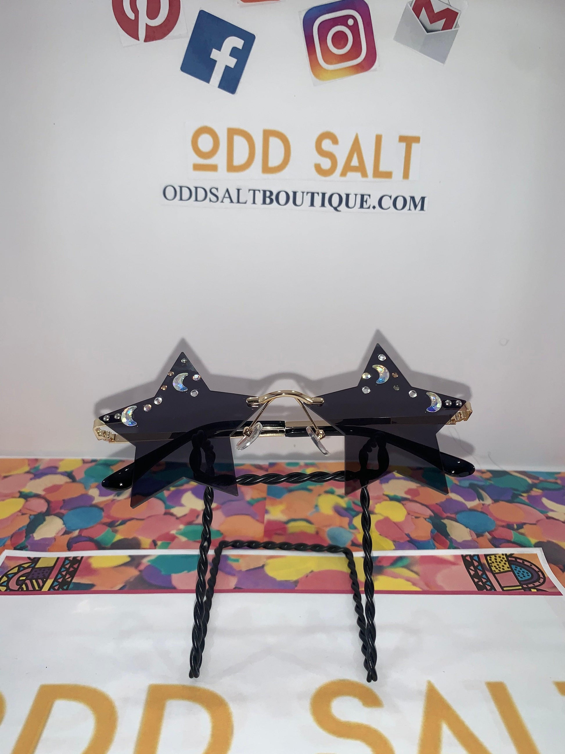 Black Stars and Moons Sunglasses - ODDSALTBoutique