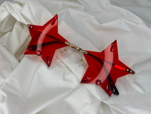Red Seeing Stars Sunglasses - ODDSALTBoutique