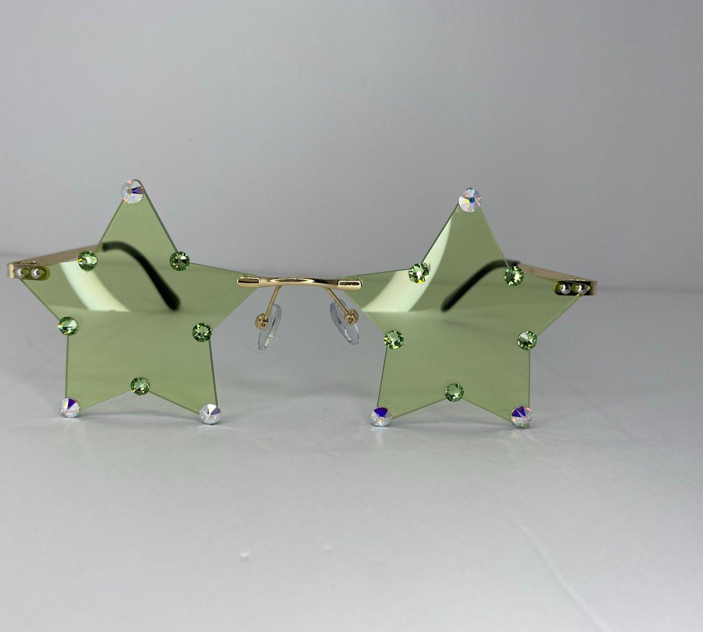 Lime Green Seeing Stars Sunglasses - ODDSALTBoutique