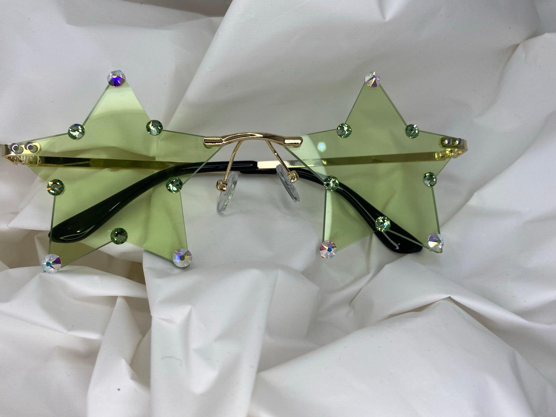 Lime Green Seeing Stars Sunglasses - ODDSALTBoutique