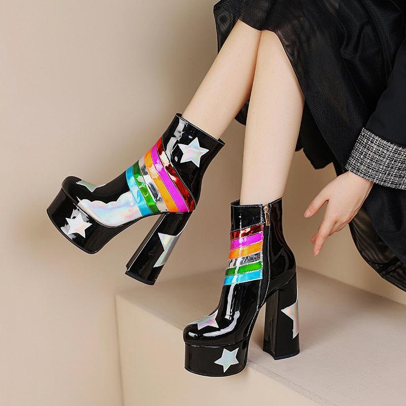 Rainbow Cloud Ankle Boot - ODDSALTBoutique
