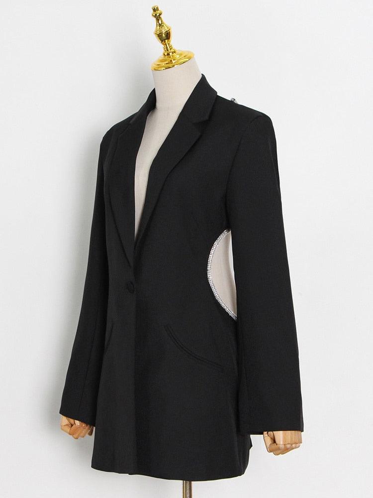 Backless Diamond Knot Blazer - ODDSALTBoutique